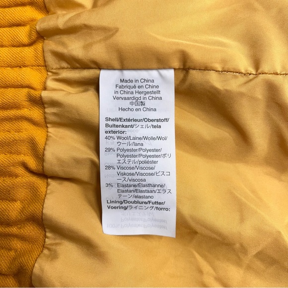 Imperfect J. Crew Factory Yellow skirt stretchy waist lined size 20 wool blend - Picture 11 of 14